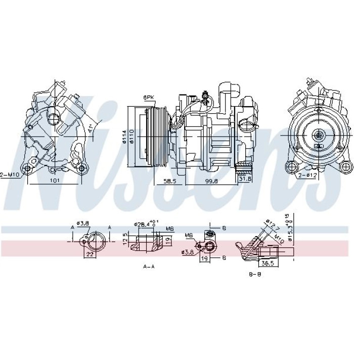 Nissens Klimakompressor PKW 890746 Nissens Klimakompressor PKW 890746