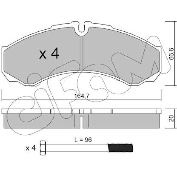 CIFAM Bremsbelagsatz, Scheibenbremse 822-212-0