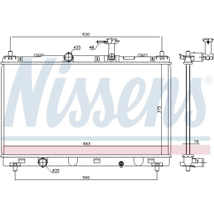 Nissens Wasserkühler PKW 606146 Nissens Wasserkühler PKW 606146