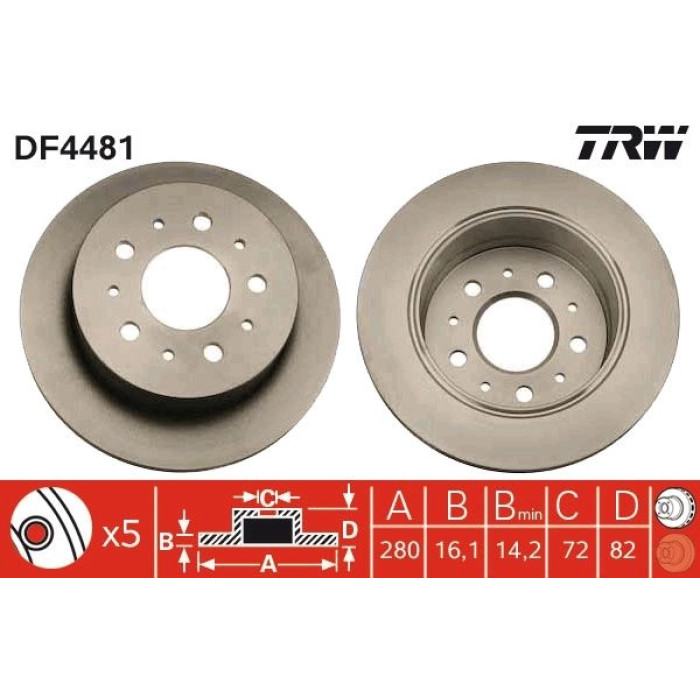 TRW Bremsscheibe DF4481