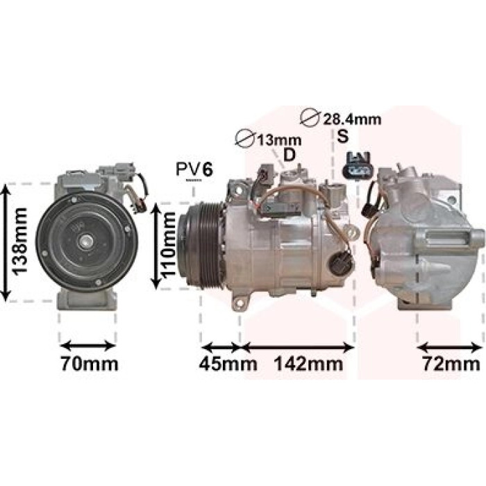 Van Wezel Klimakompressor 3000K697