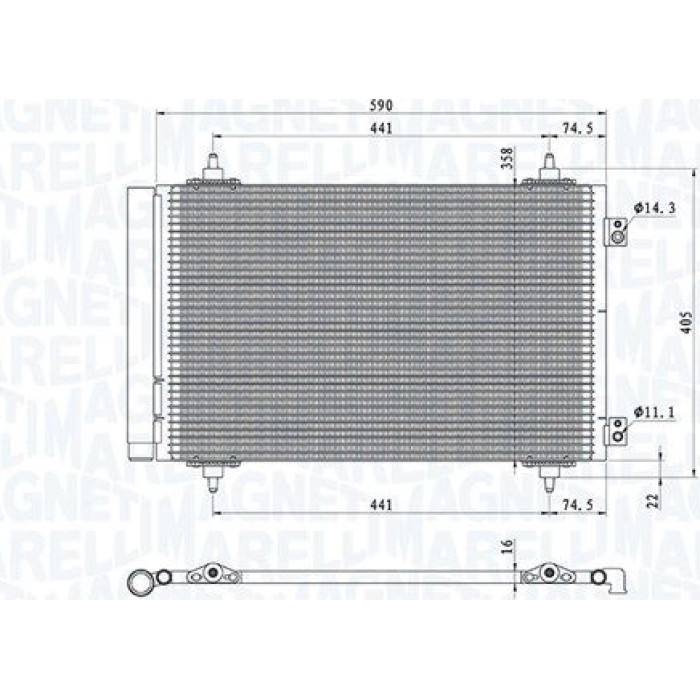 Magneti Marelli Klimakondensator 350203710000 Magneti Marelli Klimakondensator 350203710000