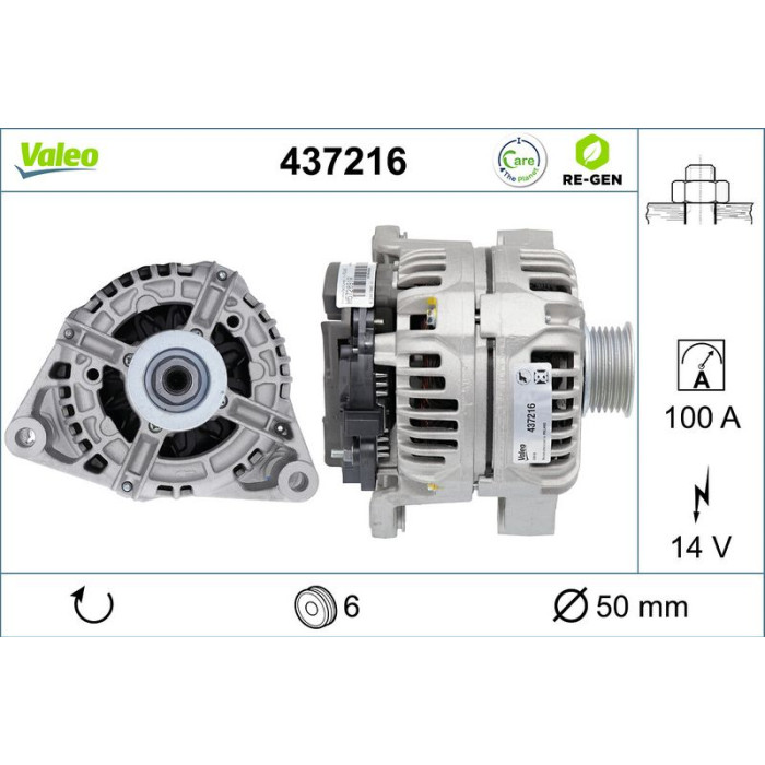 Valeo Lichtmaschine 437216 Valeo Lichtmaschine 437216