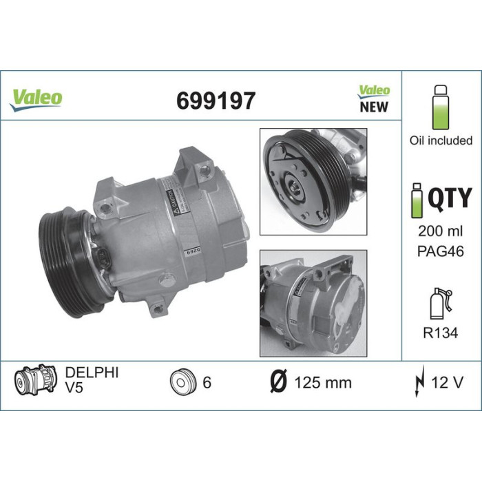 Valeo Klimakompressor 699197 Valeo Klimakompressor 699197