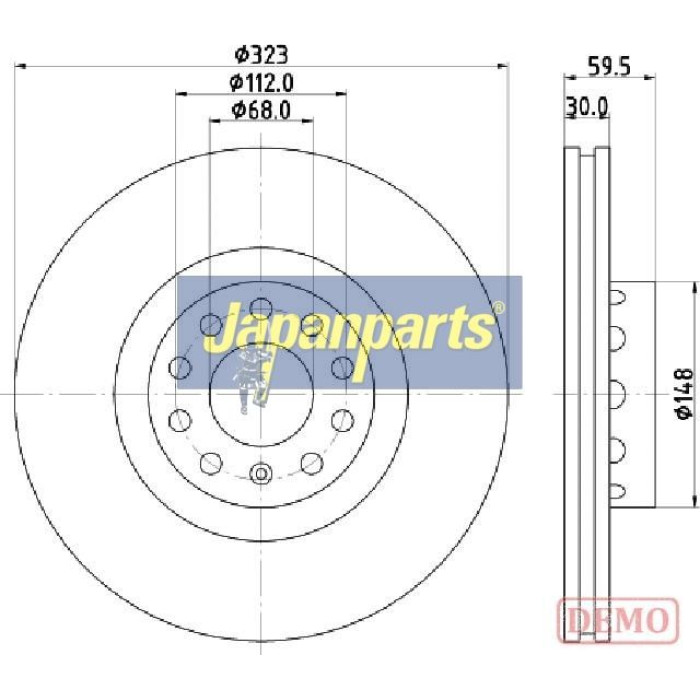 Japanparts Bremsscheibe DI-0922C Japanparts Bremsscheibe DI-0922C