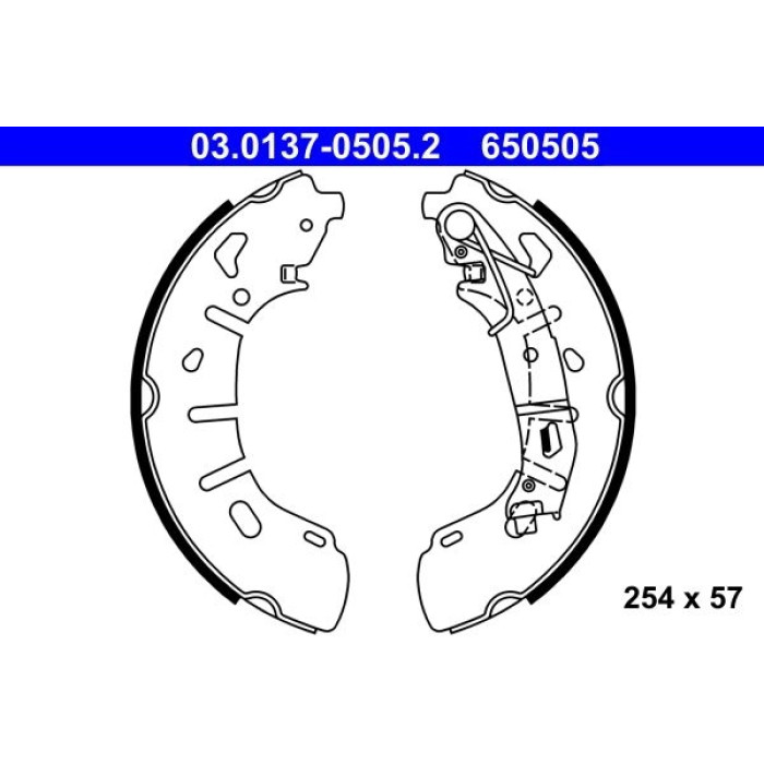 ATE Bremsbackensatz 03.0137-0505.2