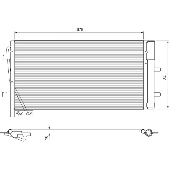 Valeo Klimakondensator 814169 Valeo Klimakondensator 814169
