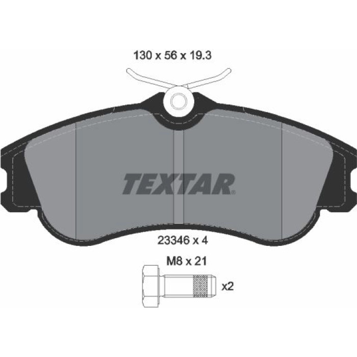 Textar Bremsbelagsatz 2334602 Textar Bremsbelagsatz 2334602