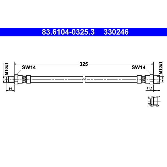 ATE Bremsschlauch 83.6104-0325.3 ATE Bremsschlauch 83.6104-0325.3
