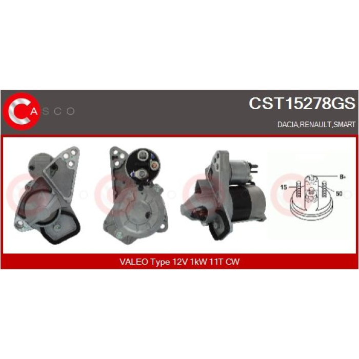 CASCO Anlasser CST15278GS CASCO Anlasser CST15278GS