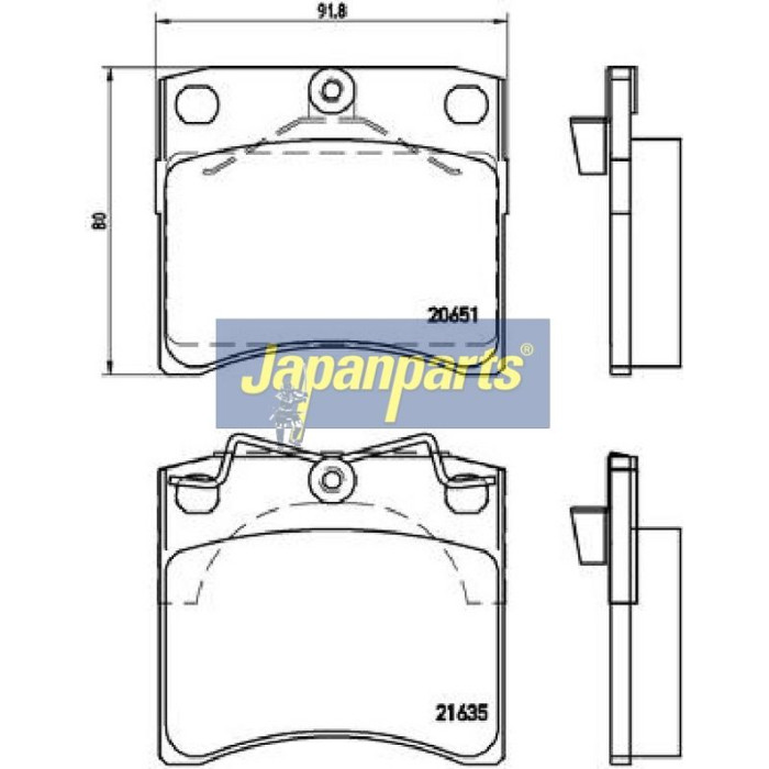 Japanparts Bremsbeläge PA-0950AF Japanparts Bremsbeläge PA-0950AF