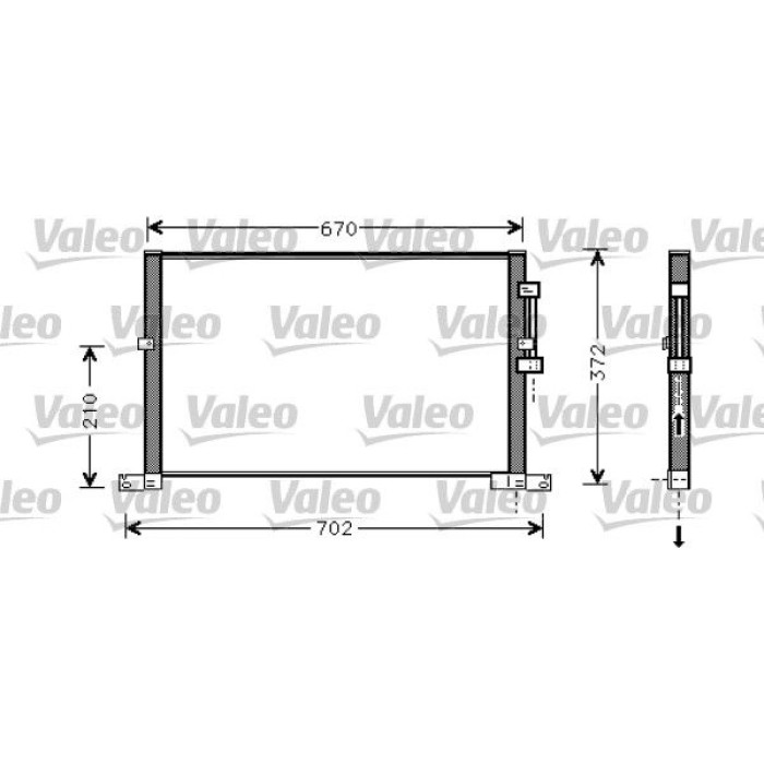 Valeo Klimakondensator 818023 Valeo Klimakondensator 818023