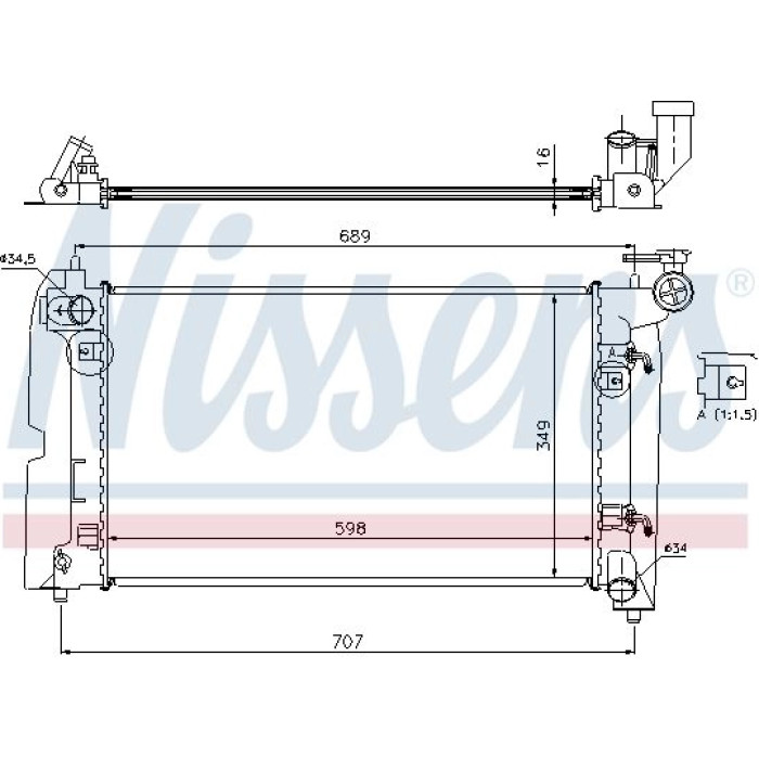 Nissens Wasserkühler PKW 646321 Nissens Wasserkühler PKW 646321
