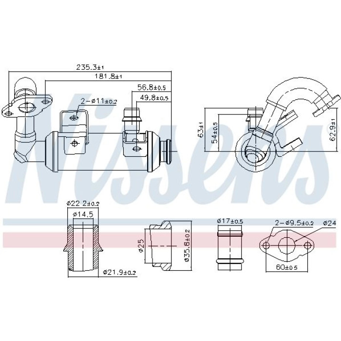 Nissens AGR-Kühler 989407 Nissens AGR-Kühler 989407