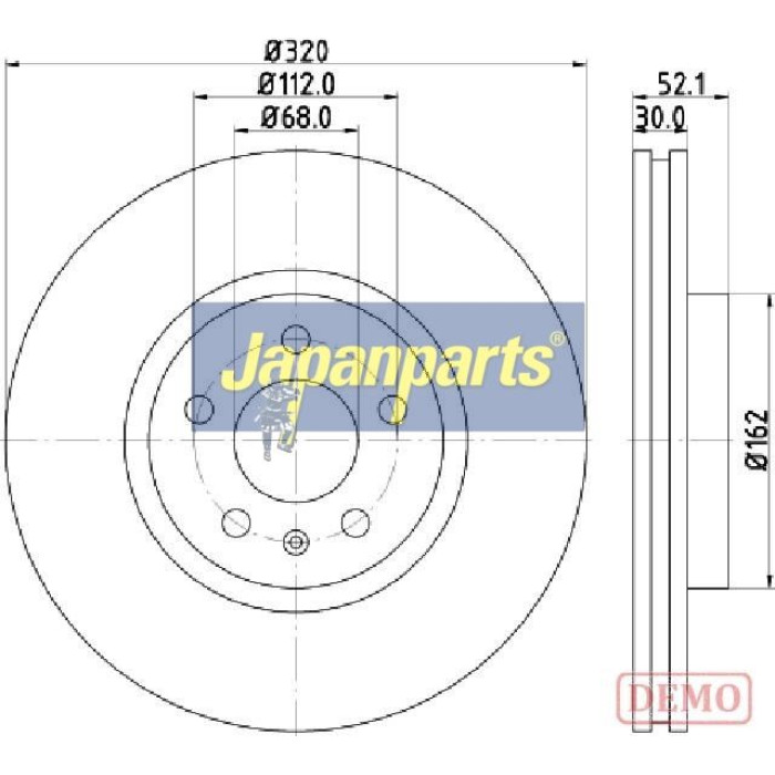 Japanparts Bremsscheibe DI-0919C Japanparts Bremsscheibe DI-0919C