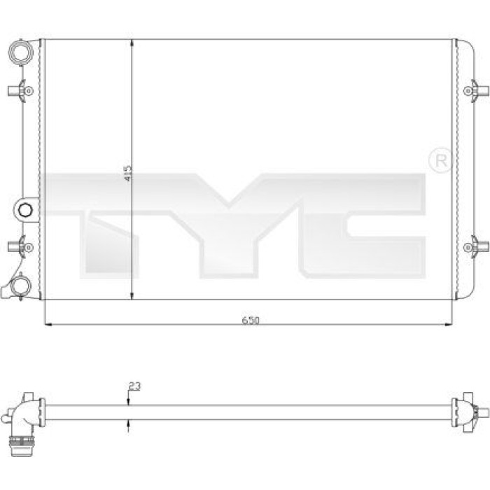 TYC Motorkühler 702-0033 TYC Motorkühler 702-0033