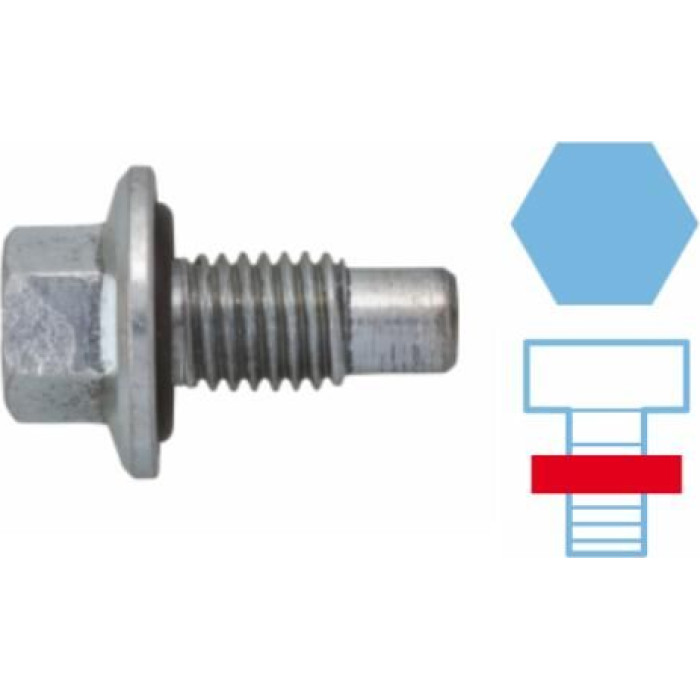 Corteco Ölablassschraube – OE-Nr. Opel 11562588 / 652454 / Ford 4948795 / 9L8E6730AA / Fiat 71739255 220068H