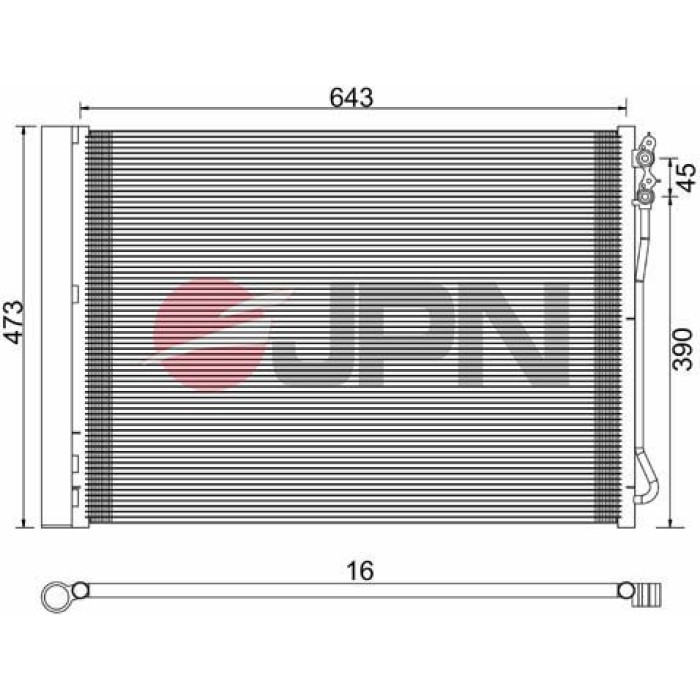 JPN Kondensator Klimaanlage 60C9085-JPN JPN Kondensator Klimaanlage 60C9085-JPN