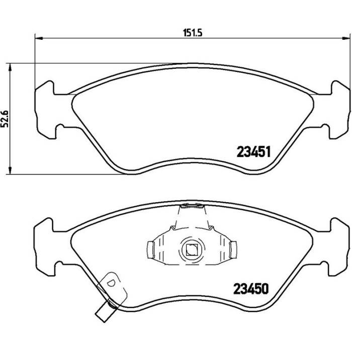 BREMBO Bremsbelagsatz, Scheibenbremse P 30 007