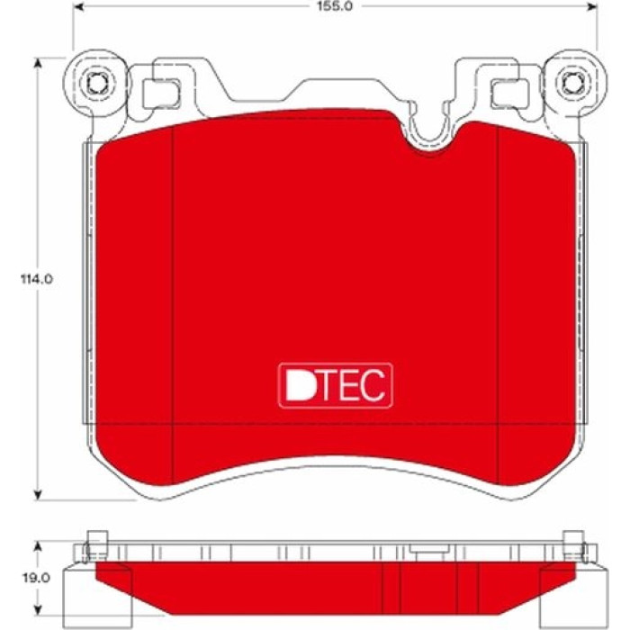 TRW Bremsbeläge Vorderachse DTEC GDB1826DTE TRW Bremsbeläge Vorderachse DTEC GDB1826DTE