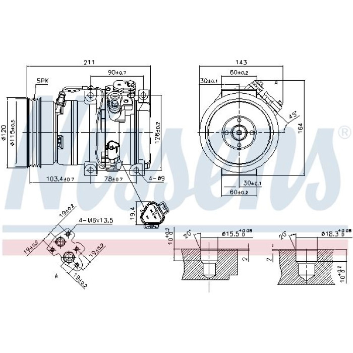 Nissens Klimakompressor PKW 890066 Nissens Klimakompressor PKW 890066