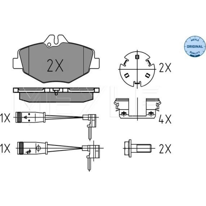MEYLE Bremsbelagsatz Mercedes-Benz W211 02- Mit Sensor 025 237 4320/W MEYLE Bremsbelagsatz Mercedes-Benz W211 02- Mit Sensor 025 237 4320/W