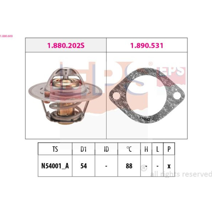 EPS Thermostat 1.880.600 EPS Thermostat 1.880.600
