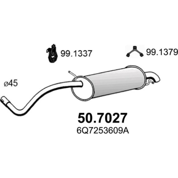 ASSO Endschalldämpfer 50.7027 ASSO Endschalldämpfer 50.7027