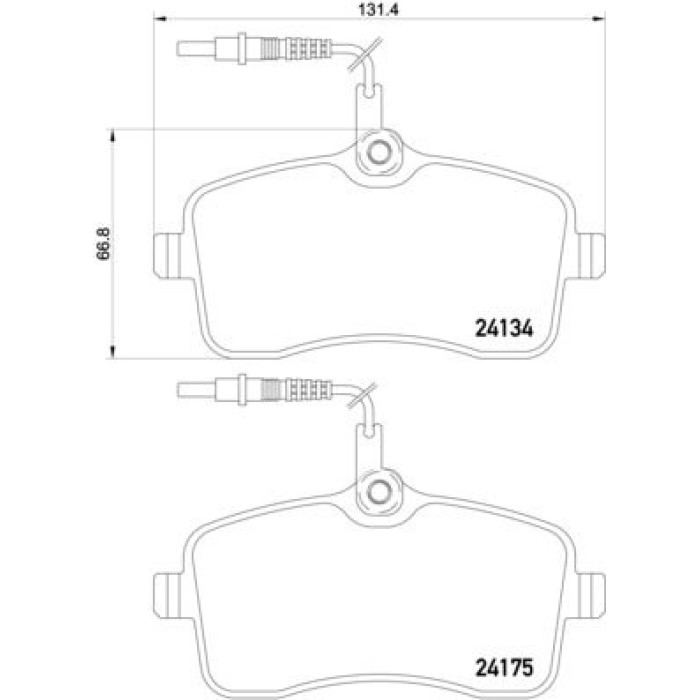 P 61 109 Brembo Prime Bremsbelagsatz Vorderachse – P 61 109 – 131 x 67 x 19 mm – Bremssystem Lucas – OE Nummer 1611456580