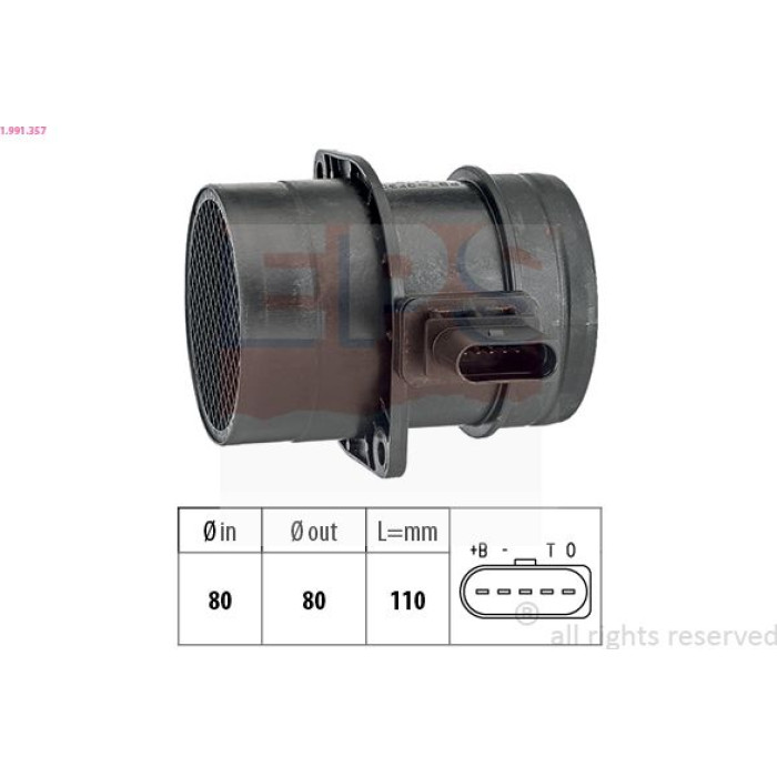 EPS Luftmassenmesser Luftmengenmesser 1.991.357 EPS Luftmassenmesser Luftmengenmesser 1.991.357