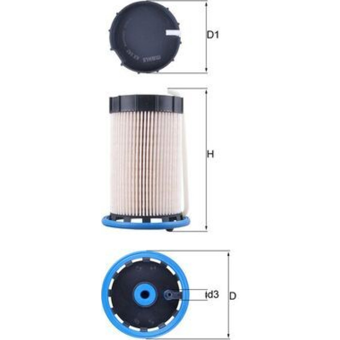 MAHLE Kraftstofffilter KX 592 MAHLE Kraftstofffilter KX 592