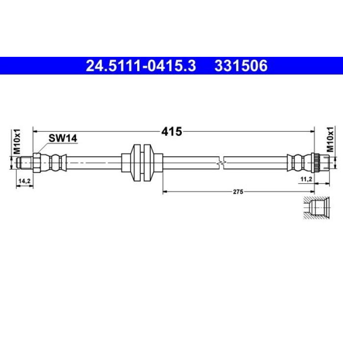 ATE Bremsschlauch 24.5111-0415.3 ATE Bremsschlauch 24.5111-0415.3