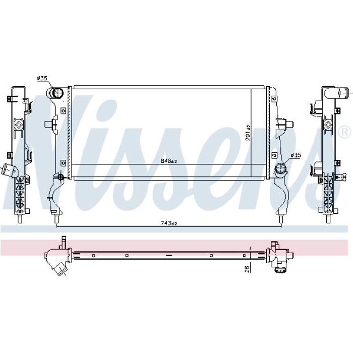 Nissens Wasserkühler PKW 606261 Nissens Wasserkühler PKW 606261