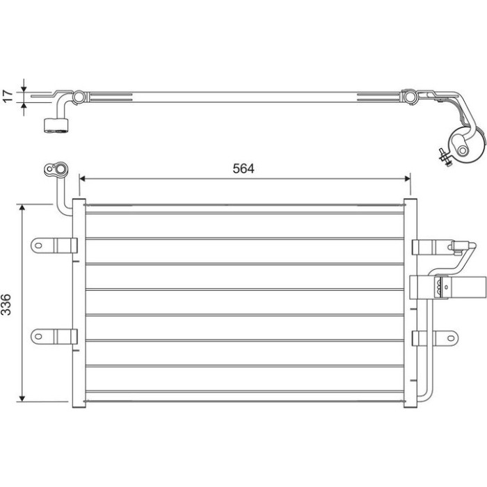 Valeo Klimakondensator 817245 Valeo Klimakondensator 817245