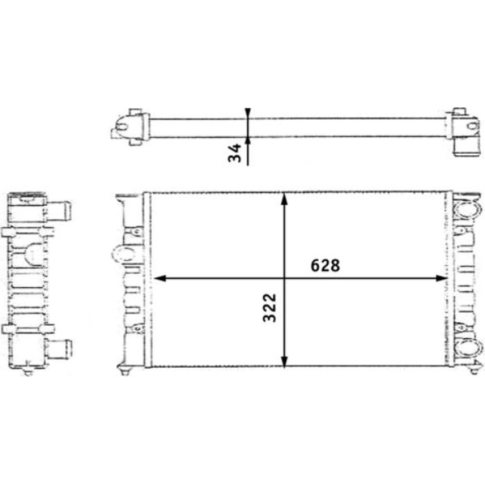 CR 348 000S MAHLE Motorkühler / Wasserkühler CR 348 000S, Automatikgetriebe, ohne Klimaanlage, Netz 628 x 322 x 34 mm – u. a. für VW Golf III (1H1), VW Variant (1H5), VW Vento (1H2) – OE Nummer 1H0 121 253 E - l CR 348 000S MAHLE Motorkühler / Wasserkühler CR 348 000S, Automatikgetriebe, ohne Klimaanlage, Netz 628 x 322 x 34 mm – u. a. für VW Golf III (1H1), VW Variant (1H5), VW Vento (1H2) – OE Nummer 1H0 121 253 E - l