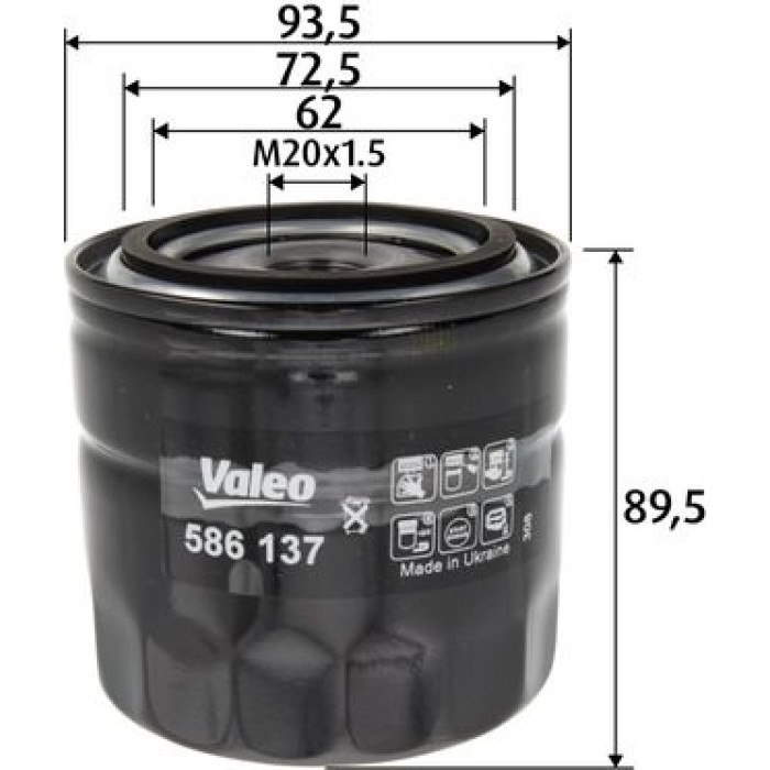 Valeo Ölfilter 586137