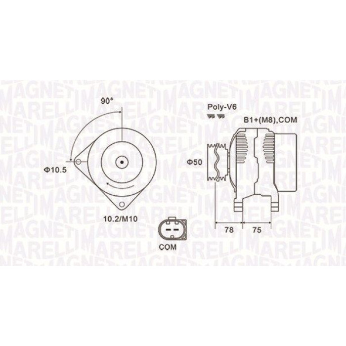 Magneti Marelli Lichtmaschine 063731825010 Magneti Marelli Lichtmaschine 063731825010