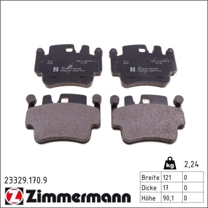 ZIMMERMANN Bremsbeläge 23329.170.9 ZIMMERMANN Bremsbeläge 23329.170.9