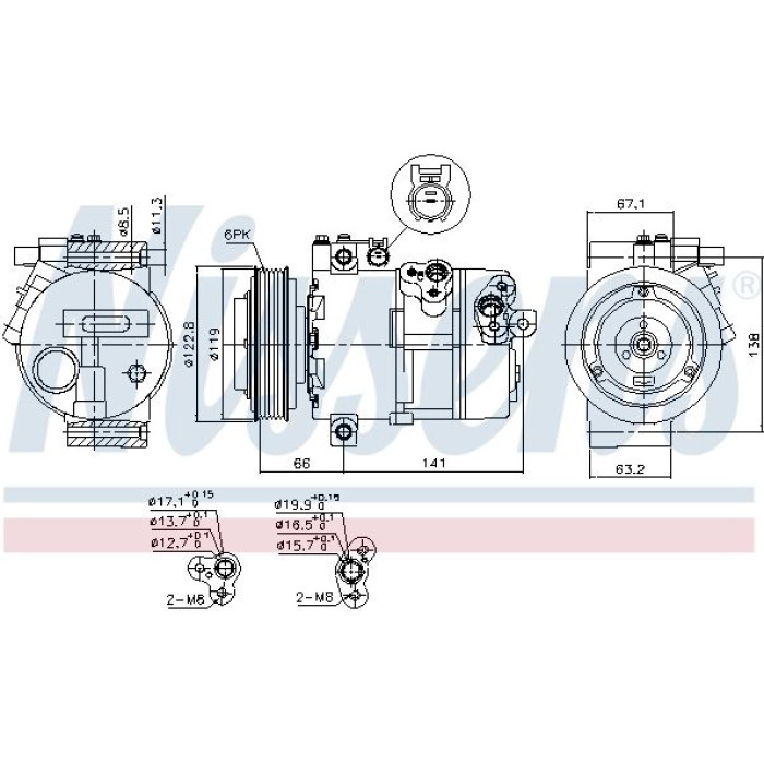 Nissens Klimakompressor PKW 890394 Nissens Klimakompressor PKW 890394
