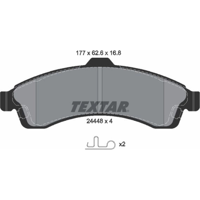 Textar Bremsbelagsatz 2444801 Textar Bremsbelagsatz 2444801