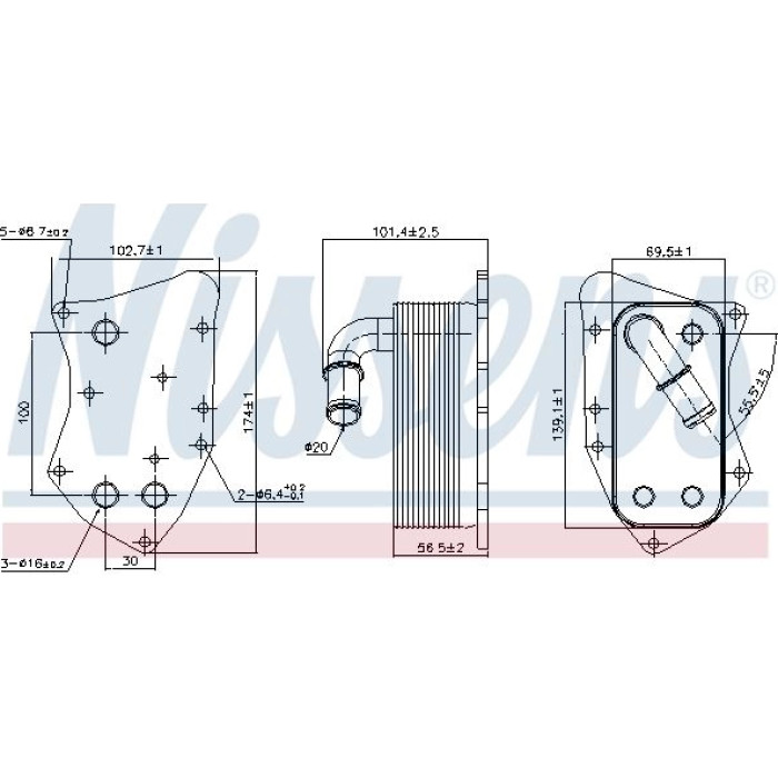 Nissens Ölkühler PKW 90804 Nissens Ölkühler PKW 90804