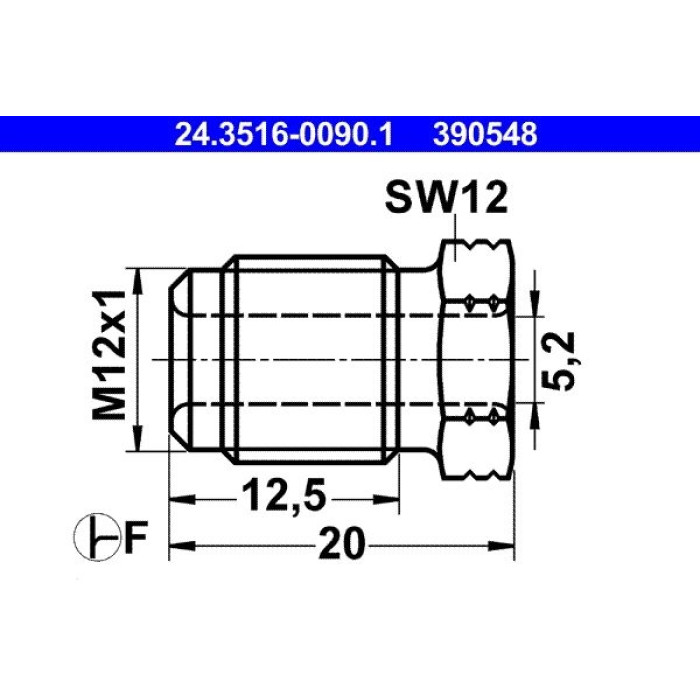 ATE Überwurfschraube 24.3516-0090.1 ATE Überwurfschraube 24.3516-0090.1