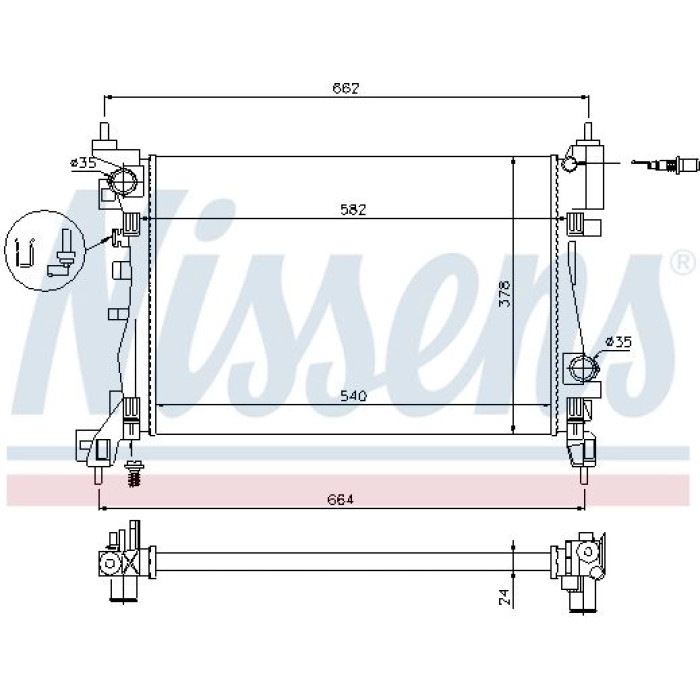Nissens Wasserkühler PKW 630743 Nissens Wasserkühler PKW 630743