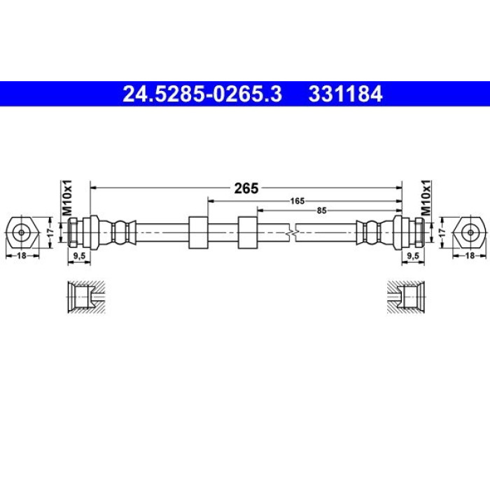 ATE Bremsschlauch 24.5285-0265.3
