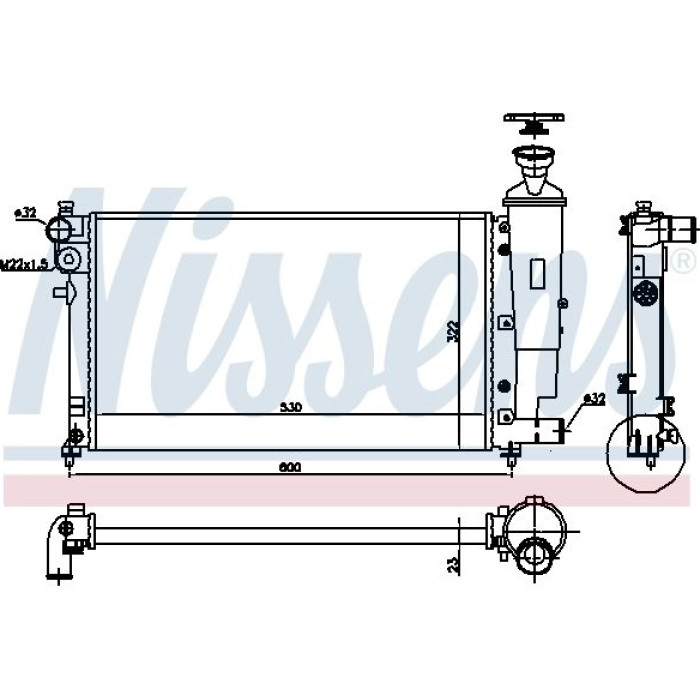 Nissens Wasserkühler PKW 61276 Nissens Wasserkühler PKW 61276