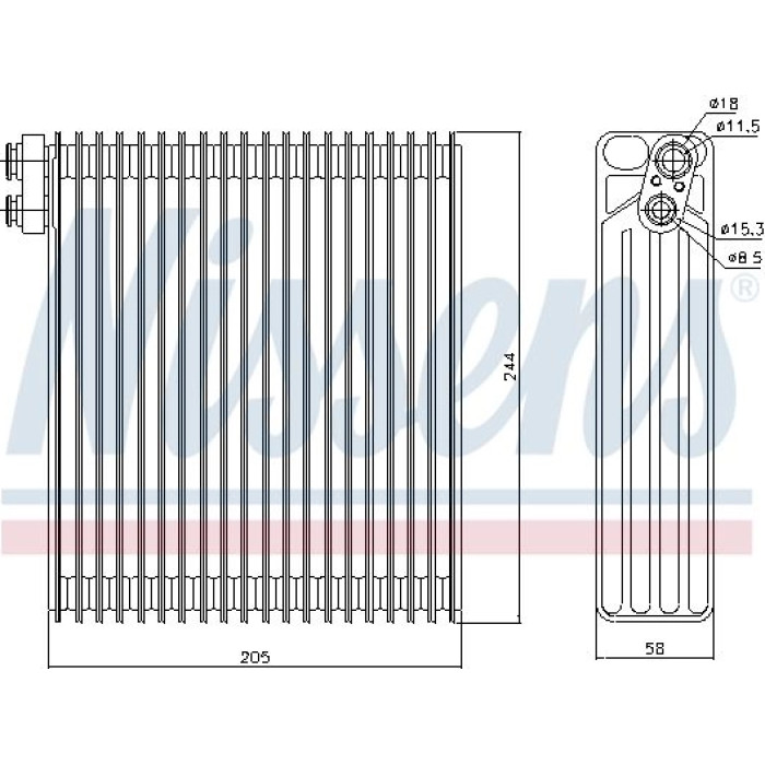 Nissens Klimaverdampfer PKW 92302 Nissens Klimaverdampfer PKW 92302