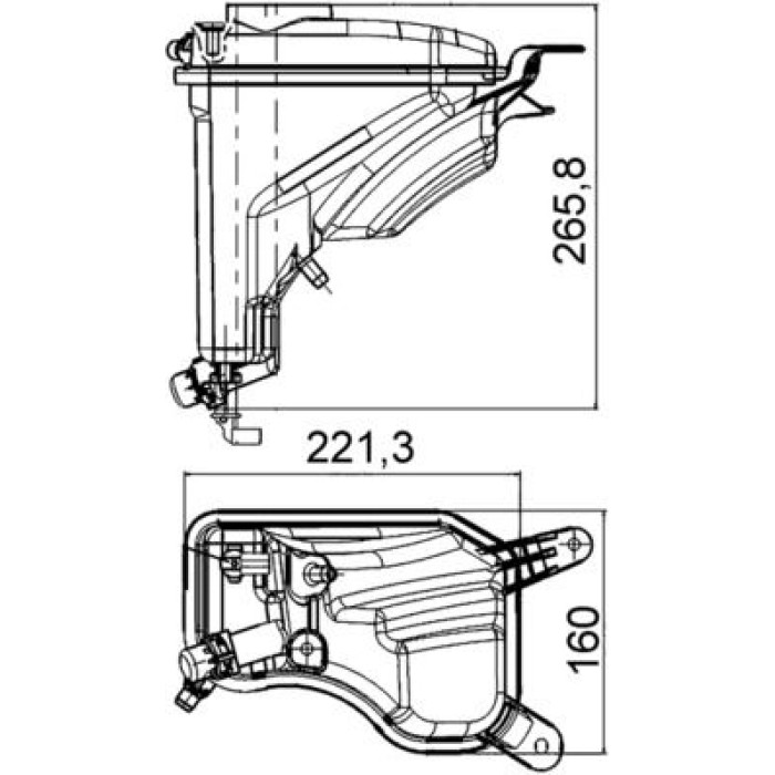 Ausgleichsbehälter, Kühlmittel CRT 207 000S Ausgleichsbehälter, Kühlmittel CRT 207 000S