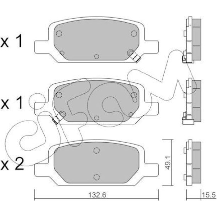 CIFAM Bremsbelagsatz, Scheibenbremse 822-1278-0