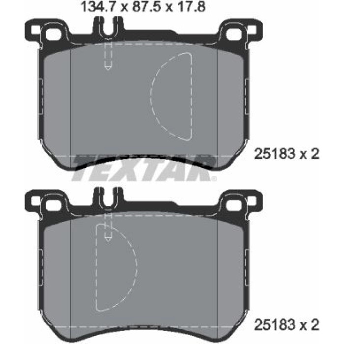 Textar Bremsbelagsatz 2518301 Textar Bremsbelagsatz 2518301