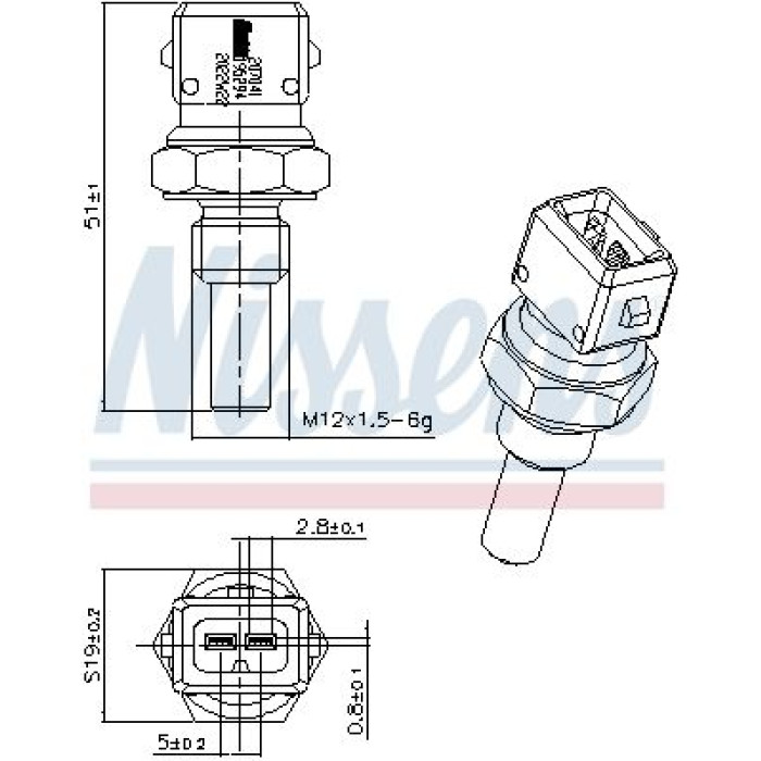 Nissens Kühlmitteltemperatursensor 207041 Nissens Kühlmitteltemperatursensor 207041